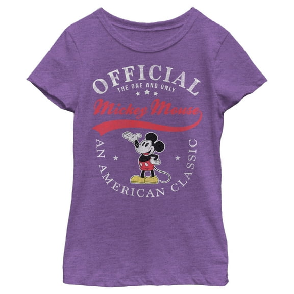 Girl's Mickey & Friends Mickey Mouse Official One & Only Graphic Tee Purple Berry X Small