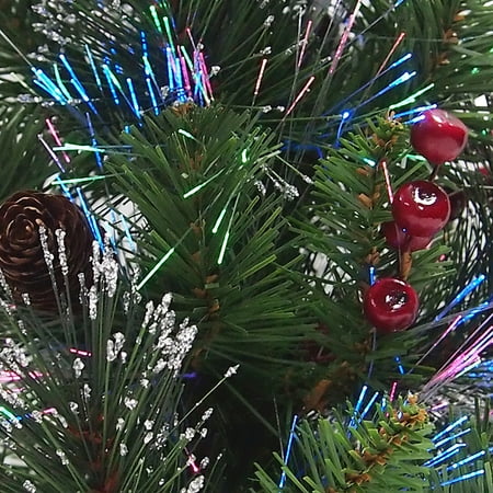 National Tree Company 24&#34; Pre-lit Artificial Christmas Tree LED Fiber Optic Crestwood Spruce