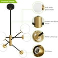 thumbnail image 4 of 6-light Modern Sputnik Beasley E12 Industrial Pendant Light Mid Century Ceiling Hanging Lamp Indoor Lighting Fixture, 4 of 6