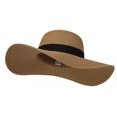 thumbnail image 5 of Cutuoiiu Women Summer Oversized Floppy Woven Straw Sun Hat Solid Color Simple Black Ribbon Band Hidden Drawstring Foldable UV Protection Hat for Beach Vacation Outdoor Travel, 5 of 9