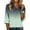 Orange&151224E, variant on 3/4 Length Sleeve Womens Tops Fashion Gradient Womens Henley Shirt Spring Summer Three Quarter Sleeve Button Woman Blouse