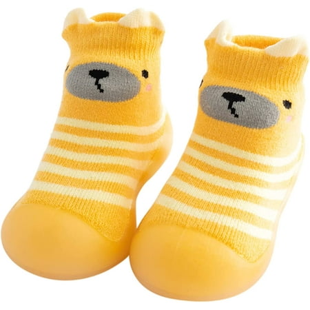 

Toddler Baby Boys Girls Sock Shoes Solid Warm Knit Shoes Elastic Anti-Slip First Walking Trainers #051817