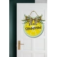 thumbnail image 2 of Sweet Summertime Door Sign Home Decor Round Wood Wreaths Wall Hanging Sign Farmhouse Porch Sign Front Door Decoration for Housewarming Gift All Seasons Holiday,11In, 2 of 5