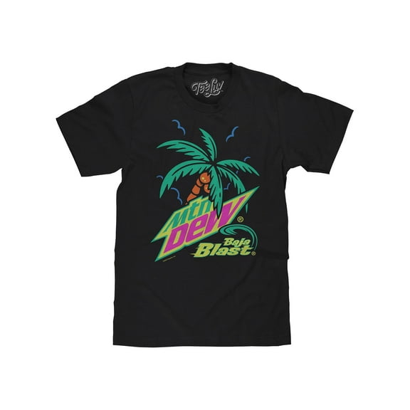 Tee Luv Men's MTN Dew Baja Blast Soda Logo Shirt (L)