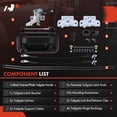 thumbnail image 3 of A-Premium Tailgate Rebuild Kit Compatible with Ford F-150 2009-2014, Rear Tailgate Parts Plastic Handle Bezel Latch Bracket Rod Clips Cable Bushing Hinge Bolts (Pack of 34), 3 of 6