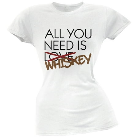 All You Need is Whiskey, Not Love White Soft Juniors