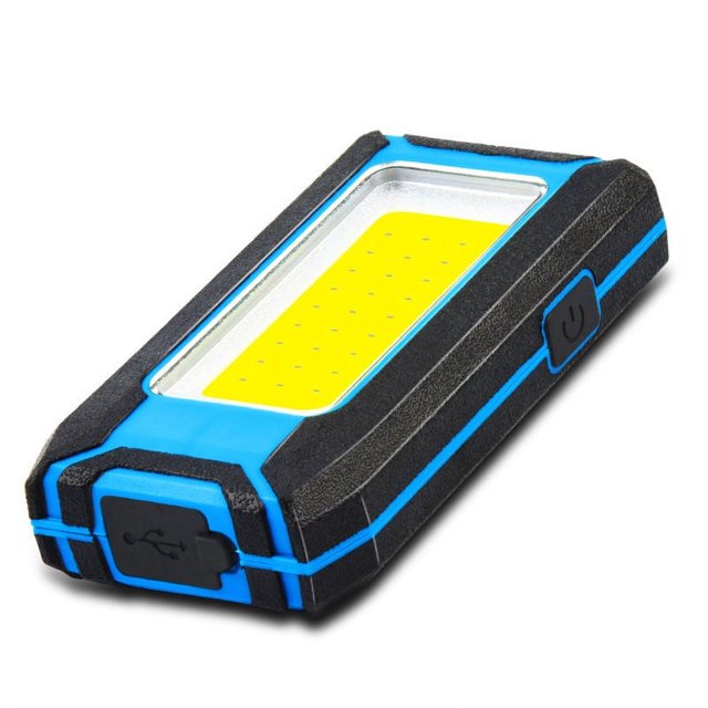 Luz de trabajo LED recargable, lúmenes, gancho para colgar de metal, 3 modos de luz, iluminación para el lugar de trabajo para reparación de automóviles, camping, caza brillar Electrónica