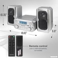 thumbnail image 4 of Magnavox MM435M2-SL Sistema compacto de estantería para CD de 3 piezas con radio estéreo FM digital, tecnología inalámbrica Bluetooth y control remoto en plateado | Pantalla LCD | Compatible con puert, 4 of 5