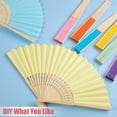 thumbnail image 4 of 20pcs Colorful Hand Fans for Women Summer Foldable Wooden Paper Fan Practical Cooling Tool Children Painting Fan for Party Church Wedding DIY Decoration Dancing Performance, 4 of 7
