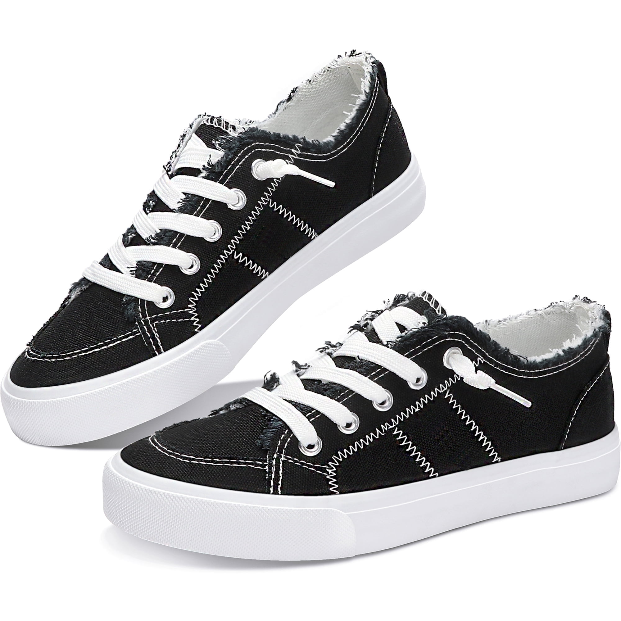 Obtaom Women's Play Fashion Canvas Slip-On Sneaker