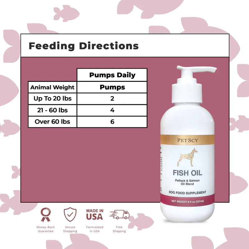 PET SCY Wild Alaskan Pollock & Salmon Fish Oil - Omega 3 for Dogs - 3 Packs