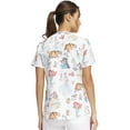 thumbnail image 2 of Tooniforms Scrubs Top For Women V-Neck Print TF736, XS, Friendship Goals, 2 of 4