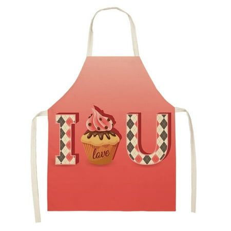 

Moocorvic Clearance 1pc Parent adult the Family Kitchen Valentine s Day Print Linen Family Aprons