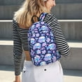 thumbnail image 5 of Xecao crystal Skull flower leaf Canvas College Laptop Backpack, a durable rucksack designed for both men and women, ideal for travel, school, and daily use-Medium, 5 of 5