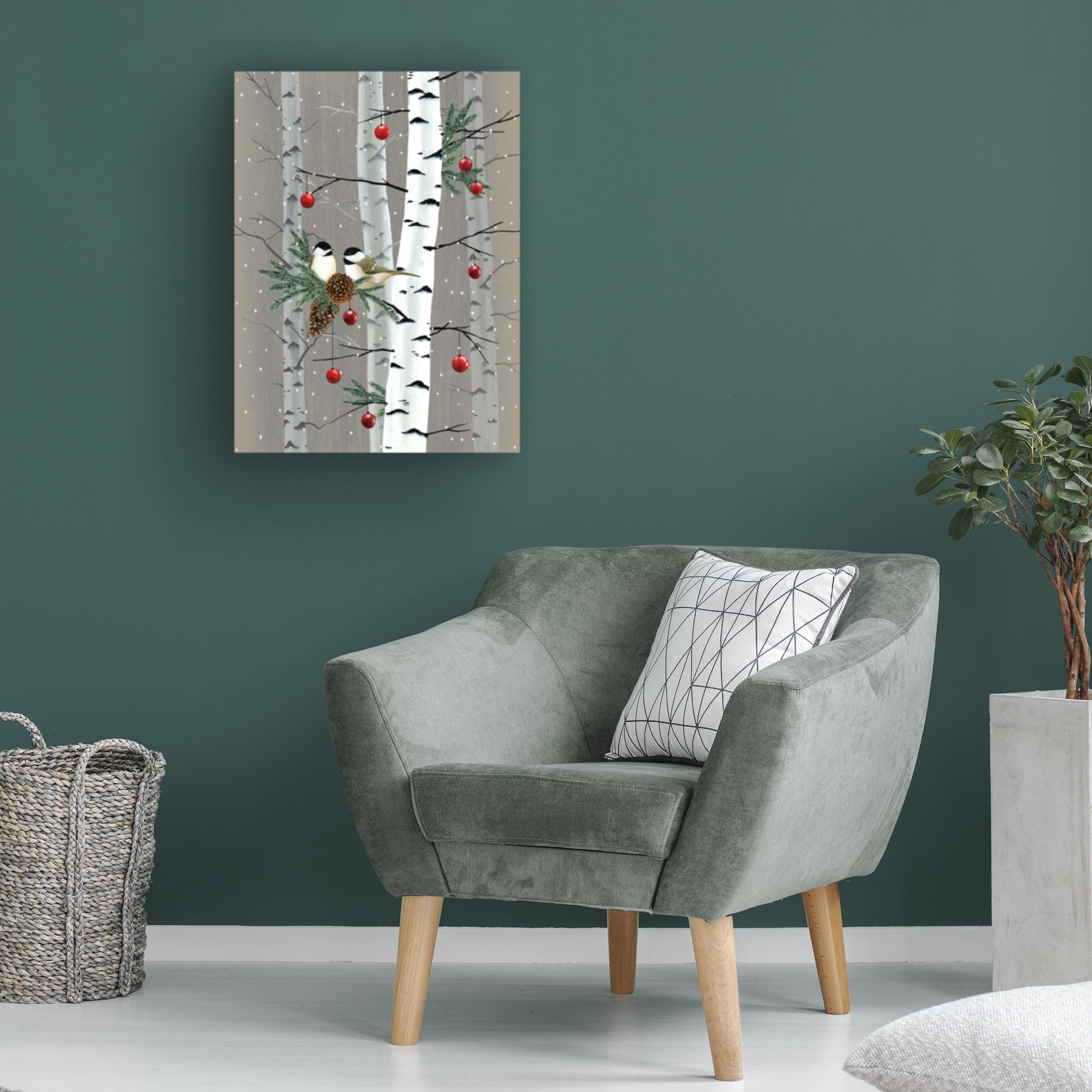 Grace Popp 'Birch Birds II' Canvas Art