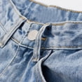 thumbnail image 6 of YueHuiYing Women's Straight-Leg Jeans High-Waisted Wide-Leg Loose Stretchy Boyfriend Denim Pants Baggy Jeans for Women Light Blue S, 6 of 9