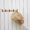 thumbnail image 4 of Perchero de pared con 5 ganchos de madera para colgar sobre la puerta, perchero para colgar ropa con ranura de almacenamiento, 4 of 8