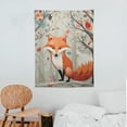thumbnail image 3 of ONETECH Forest Friends Tapestry, Abstract Winter Graphic with Fox and Botanical Items, Fabric Wall Hanging Decor for Bedroom Living Room Dorm,30x40 Inch, Dust Salmon, 3 of 7