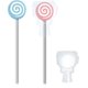 thumbnail image 1 of Juego de 2 cepillos raspadores de lengua Lollipop MACHAO rosa/azul cielo, 1 of 5