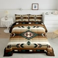 thumbnail image 3 of Rustic Bohemian Full Comforter Set American Southwestern Bedding Set Boho Western Aztec Exotic Bed Comforter Sets Men Vintage Country Farmhouse Quilt Duvet 3 Pcs, 3 of 9