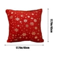 thumbnail image 3 of HongHeng Christmas Decorative Throw Pillow Covers Soft Faux Fur Pillow Cases Covers with Silver Snowflake Glitter Winter Pillowcases for Couch Sofa Bed Girls Room, 17 X 17 Inch, 3 of 6
