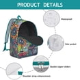 thumbnail image 4 of Unisex Bohemian Style Backpack, Lightweight Zipper Bag with Front Pocket, Durable Rucksack for School University Work Commute Travel Vacation, Ideal Gift, 4 of 5