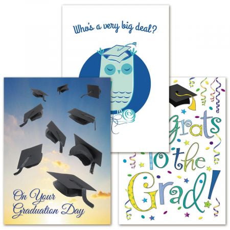 Classic Greeting Card - Graduation Classic Greeting Cards - Set of 6 (2 of each)
