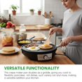 thumbnail image 4 of nutrichef Electric Crepe Maker Pan & Griddle, 12 Inch Nonstick Cooktop, LED Indicators & Adjustable Temperature Control, Includes Spatula, Batter Spr, 4 of 7