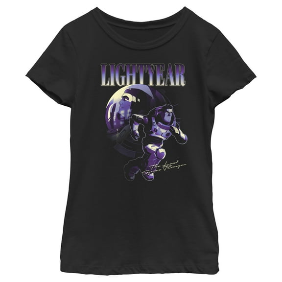 Girl's Lightyear Hero Poster  Graphic Tee Black Large