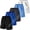Charcoal & Royal & Black & White & Blue, variant on Men's 5-Pack Performance Training Shorts With Zipper Pockets (Sizes, S to 2XL)