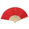 thumbnail image 4 of Birdeem Pattern Folding Dance Wedding Party Lace Silk Folding Hand Solid Color Fan, 4 of 10