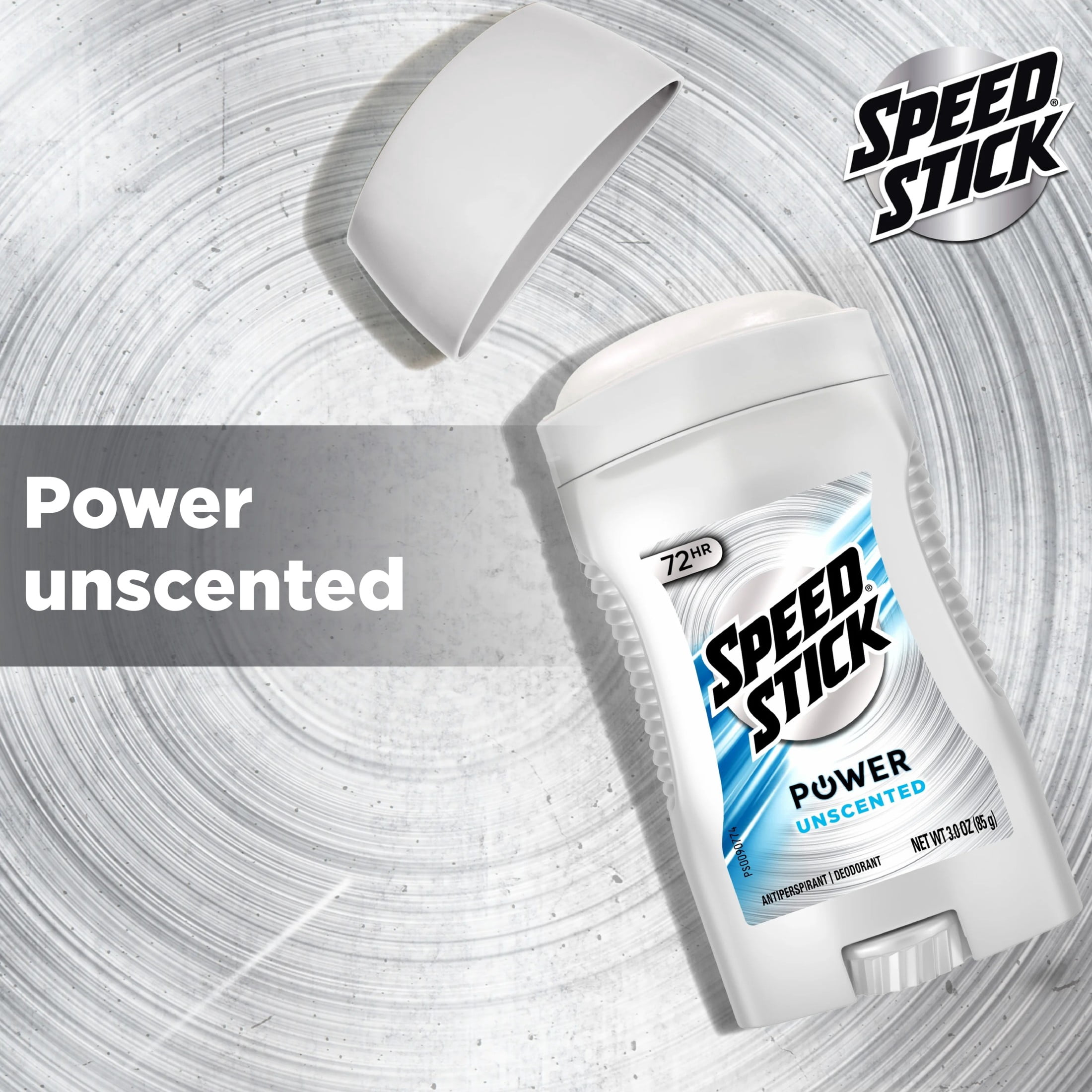 Speed Stick Power Antiperspirant Deodorant for Men, Unscented, 3.0 oz (4 Pack)