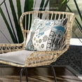 thumbnail image 3 of Amrita Sen Designs  26 x 26 in. Love Your Vase Peacock Broadcloth Indoor & Outdoor Zippered Pillow - White, Black & Blue, 3 of 5