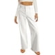 thumbnail image 4 of Pantalones vaqueros Astylish para mujer, elásticos, cintura alta, color blanco, 4 of 6