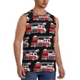 Zufioo Fire and Rescue Truck Men's Tank Top,Men's Sleeveless Muscle
