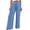 Blue, variant on VEKDONE Womens Wide Leg Pants Elastic High Waisted Drawstring Straight Trousers with Pockets Casual Baggy Lightweight Palazzo Pants Khaki XL