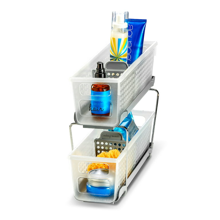 Madesmart madesmart 2-tier organizer with dividers-bath collection