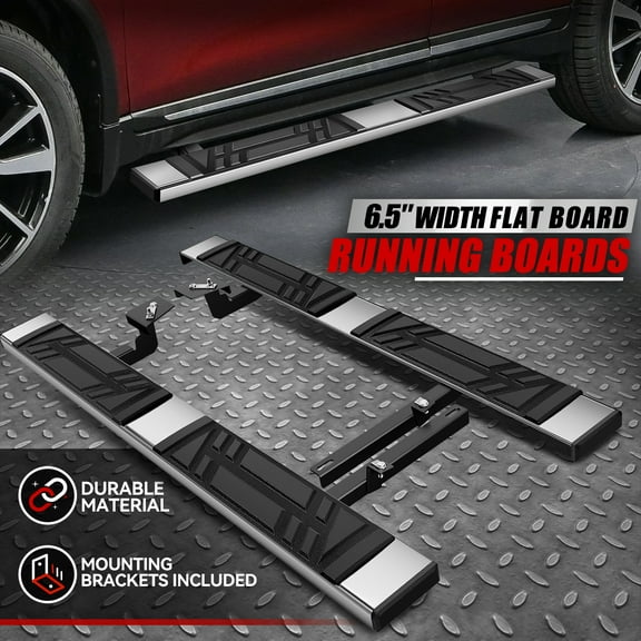 Nuvision for 14-20 Nissan Rogue Suv 6.5" Premium Running Boards Side Step Pedal Nerf Bar