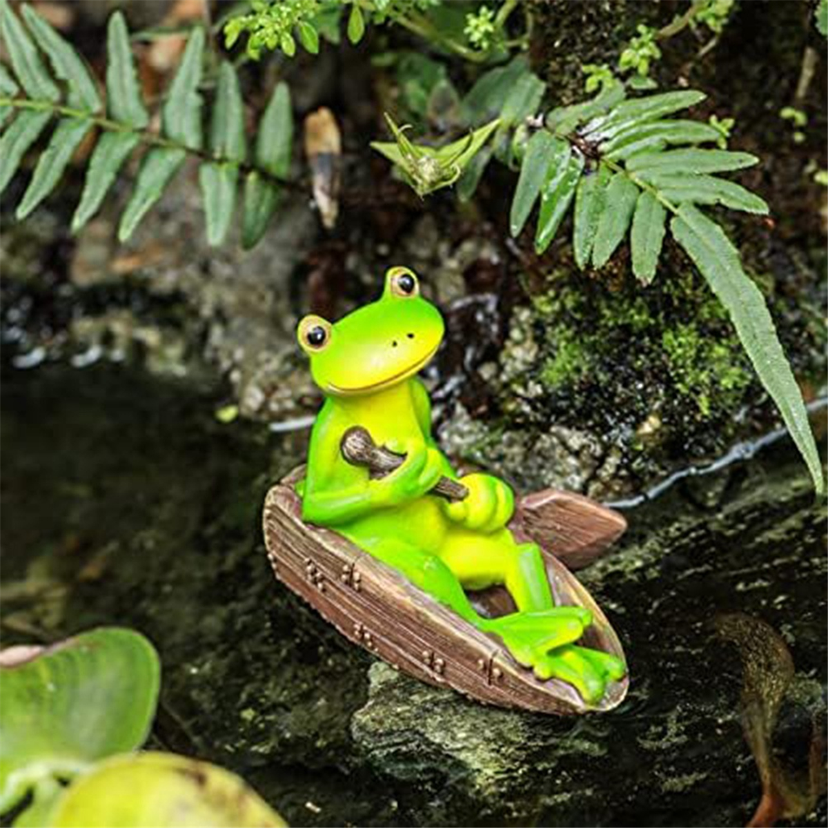 Ornements Décoratifs - B1 - Statue De Grenouille En Résine - Couleurs