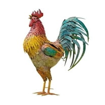 Realistic Chicken Statues Metal Rooster Stakes, Animals Silhouette Sculptures Decor Chicken Ornaments, Yard Art Decor For Backyard Patio 2D Plane Outdoor Garden Stake