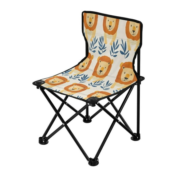 Outdoor Folding Chair 14.46x14.46x22.83 Inches, Camping Folding Chair Easy to Carry Ideal for Outdoor Picnics Camping Park Fishing Golden Lion Seamless