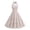 Pink, variant on Staron Summer Dresses for Women Beach Vacation Elegant Halter Neck Plaid Print Cold Shoulder Sleeveless Casual Loose Party Sundress, Red S