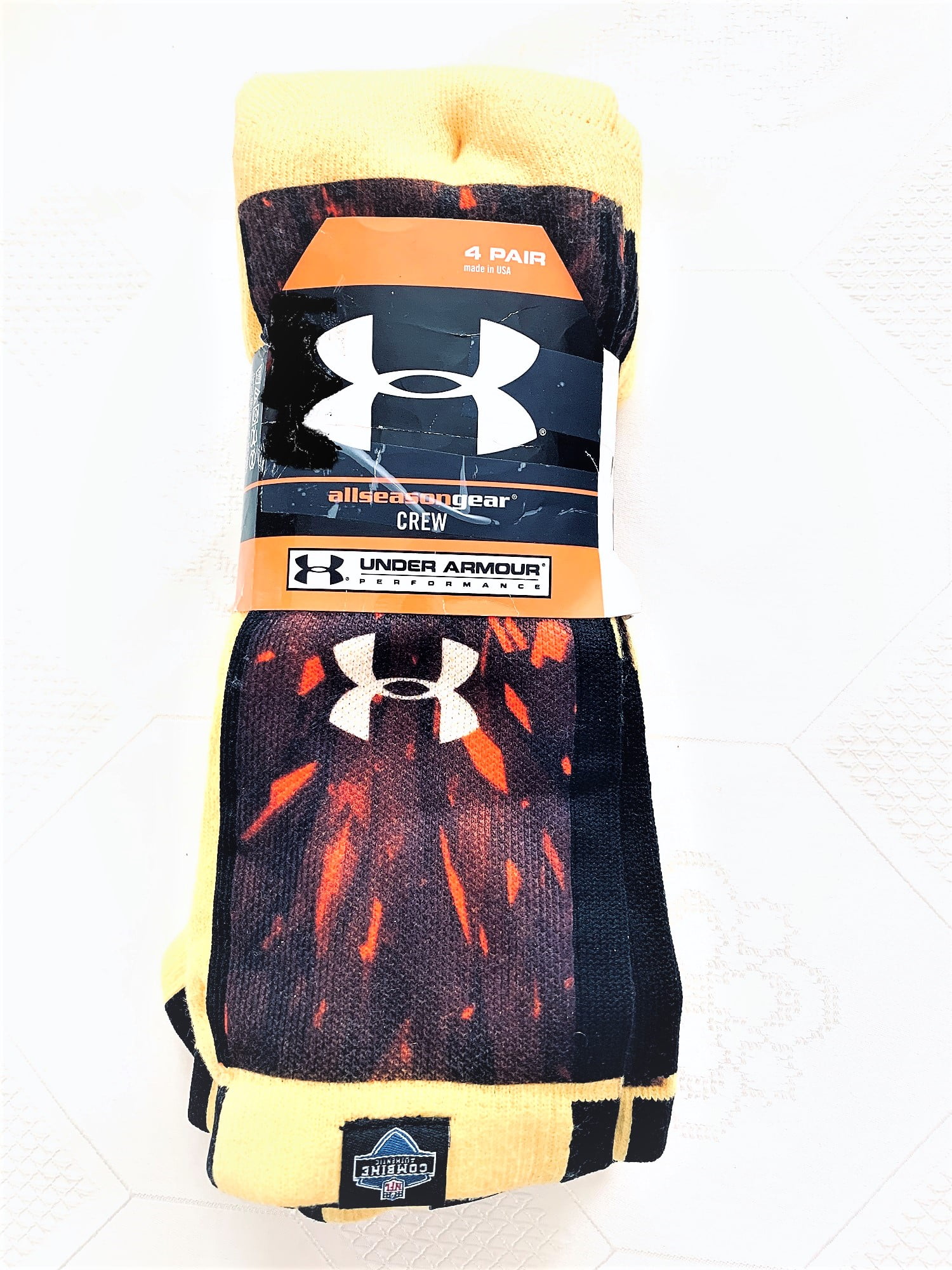 Under Armour NFL Combine Performance Crew Socks, Size Extra Large ...