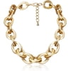 Chunky Choker Necklace Gold Cuban Link Chain Double O Link Necklaces Punk Hip-Hop Jewelry For Women[o1267]