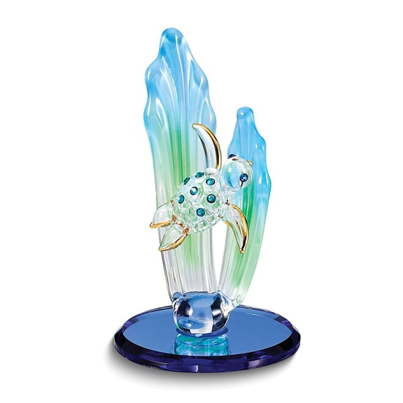 Sea Turtle Glass Figurine