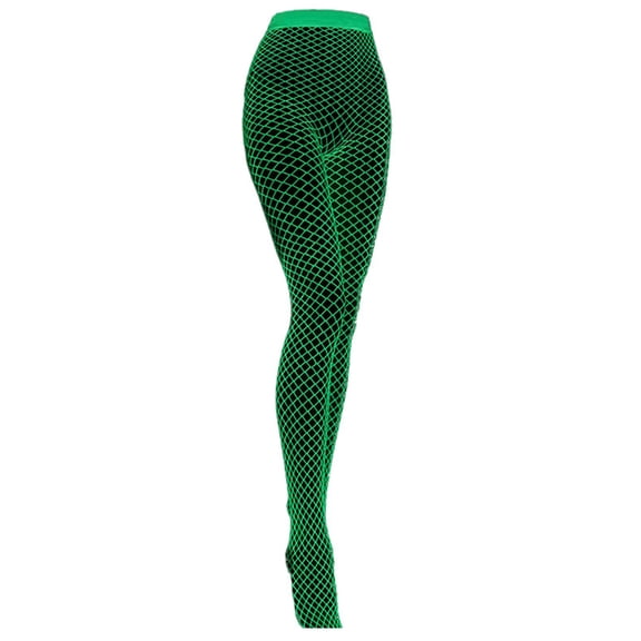BRICH Glow in the Dark Fishnet Tights Stockings Women's High Waist Pantyhose