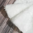 thumbnail image 4 of Christmas Tree Skirt Faux Rabbit Fur White 120CM, 4 of 7