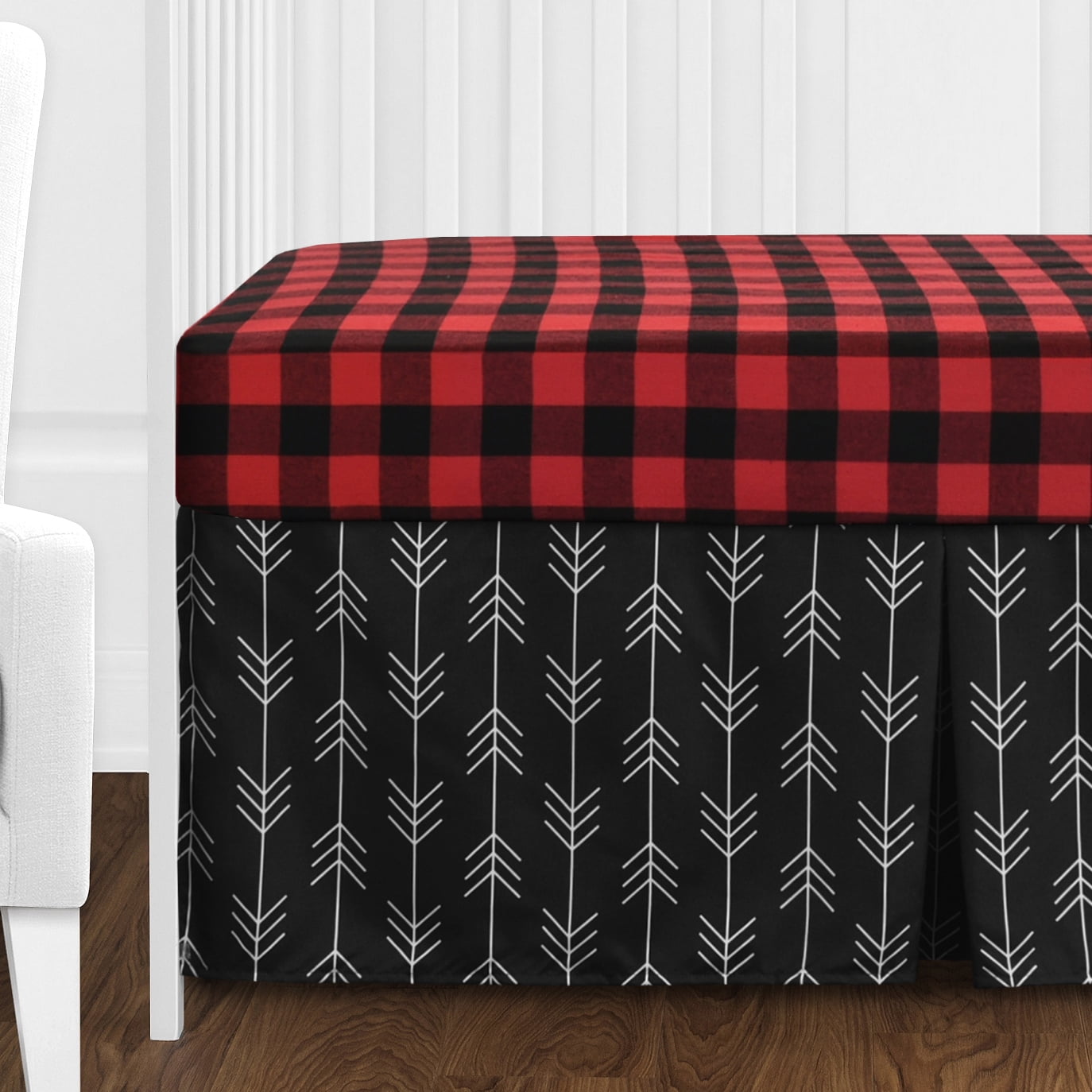 buffalo plaid crib bumper