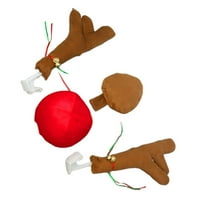 Toddmomy 4Pcs Deer Antlers For Car Reindeer Car Decoration Assorted Color 16.5*5.1in Cloth Window Attachment