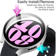 thumbnail image 3 of ZUKKASHAN Case with Screen Protector for Samsung Galaxy Watch 6 44mm, Overall Protective Cover, Built-in Tempered Glass Film High Sensitivity, 2 Pack, 3 of 5